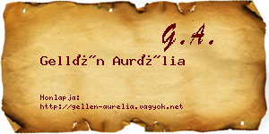 Gellén Aurélia névjegykártya